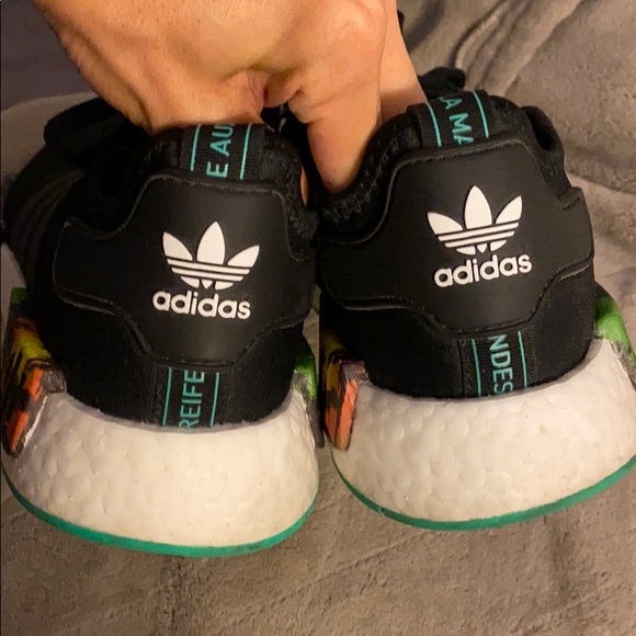 MEN’s ADIDAS NMD_R1 J 'Palm Trees' size 10 - Picture 5 of 7